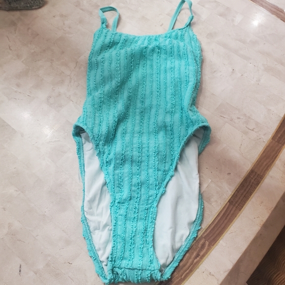 Teal One piece swimsuit - Picture 3 of 4